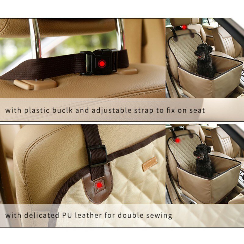 Dog Car Front Seat Cover Protector 2 in 1 Carrier for Dogs Folding Cat Car Booster Seat Cover Anti-Slip Pet Car Carrier Suppiles