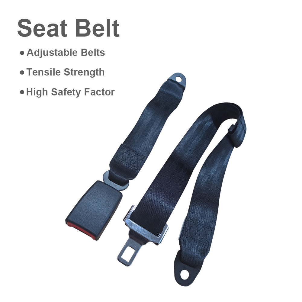 2x 2-Point Retractable Adjustable Lap Sash Seat Belt Strap Suitable For Car & Truck