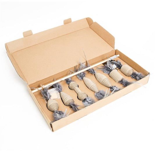Entertaining Seven-Piece Cat Toy Set