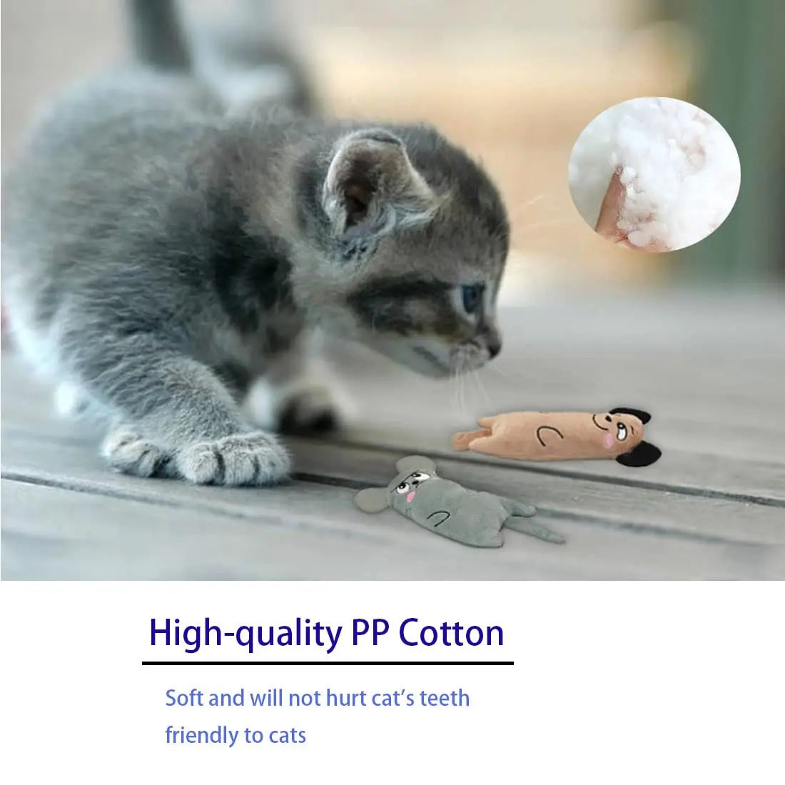 🐭 Plysjmus med kattemynte – lekne jaktfavoritter