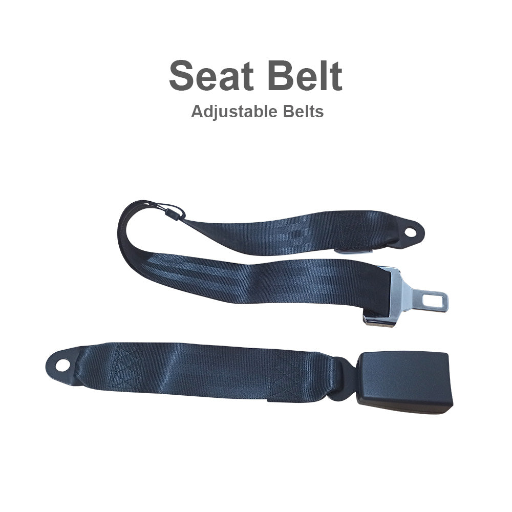 2x 2-Point Retractable Adjustable Lap Sash Seat Belt Strap Suitable For Car & Truck
