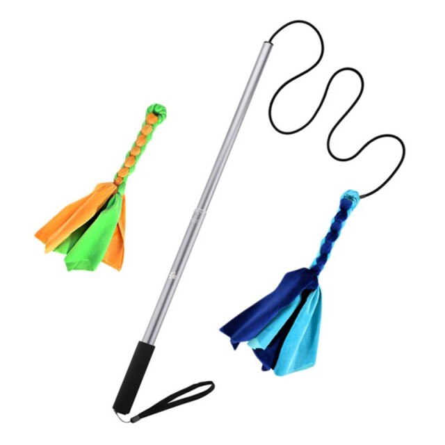 Interactive Dog Cat Feather Toy Feather Teaser Stick Wand Pet Feather Refill Replacement Catcher Product for Kitten